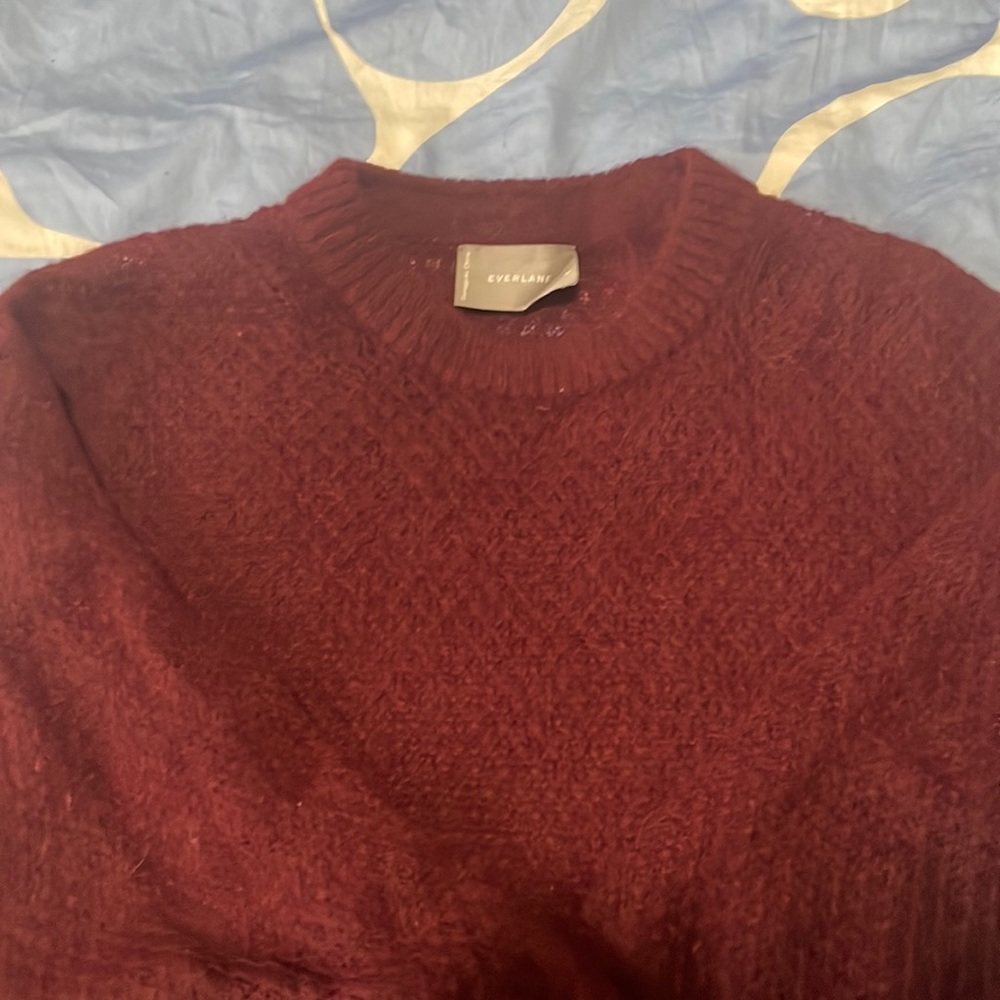 Everlane burgundy alpaca sweater size medium good condition